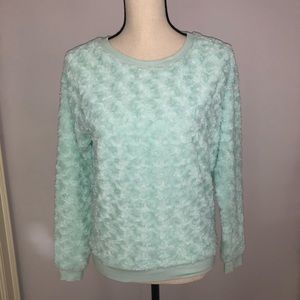 Sky blue fuzzy sweater
